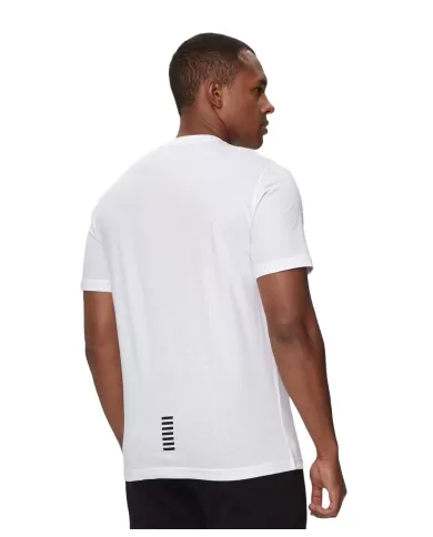T-shirt uomo bianca in cotone con stampa logata 8NPT25 PJVPZ | EA7 T-shirt uomo bianca in cotone con stampa logata 8NPT25 PJVPZ | EA7