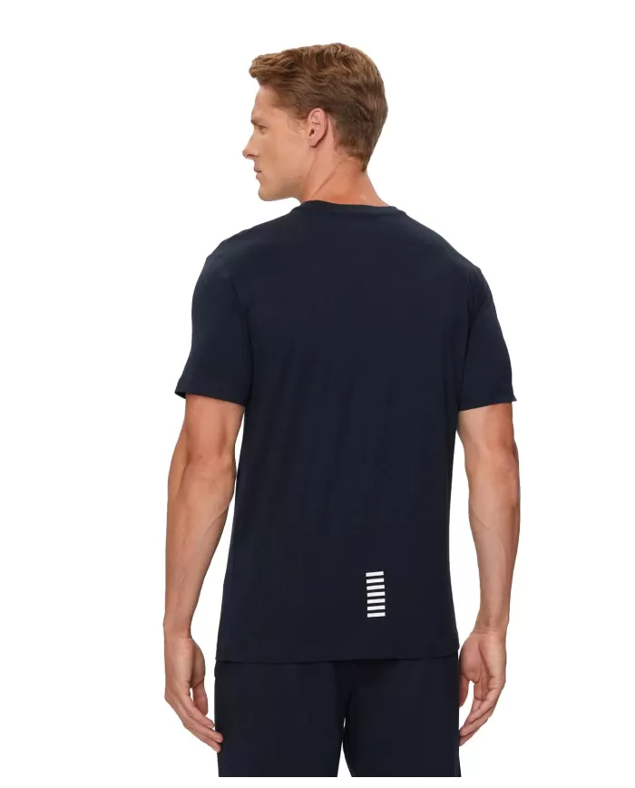 T-shirt uomo blue in cotone con stampa logata 8NPT25 PJVPZ | EA7 T-shirt uomo blue in cotone con stampa logata 8NPT25 PJVPZ | EA7