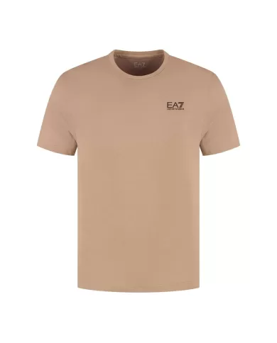 T-shirt uomo nocciola in cotone con stampa logata 8NPT25 PJVPZ | EA7 T-shirt uomo nocciola in cotone con stampa logata 8NPT25 PJVPZ | EA7