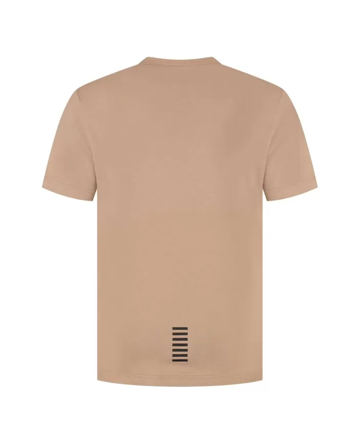 T-shirt uomo nocciola in cotone con stampa logata 8NPT25 PJVPZ | EA7 T-shirt uomo nocciola in cotone con stampa logata 8NPT25 PJVPZ | EA7