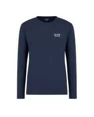 t-shirt uomo blue in cotone con logo stampato 8NPT28 PJVQZ | EA7