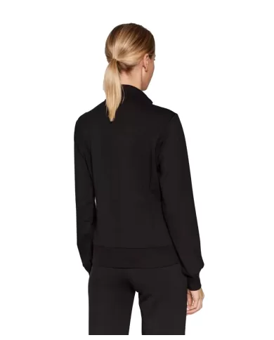 Felpa donna nera con zip dettagli logati a strass 8NTM43 TJ9RZ | EA7 Felpa donna nera con zip dettagli logati a strass 8NTM43 TJ9RZ | EA7
