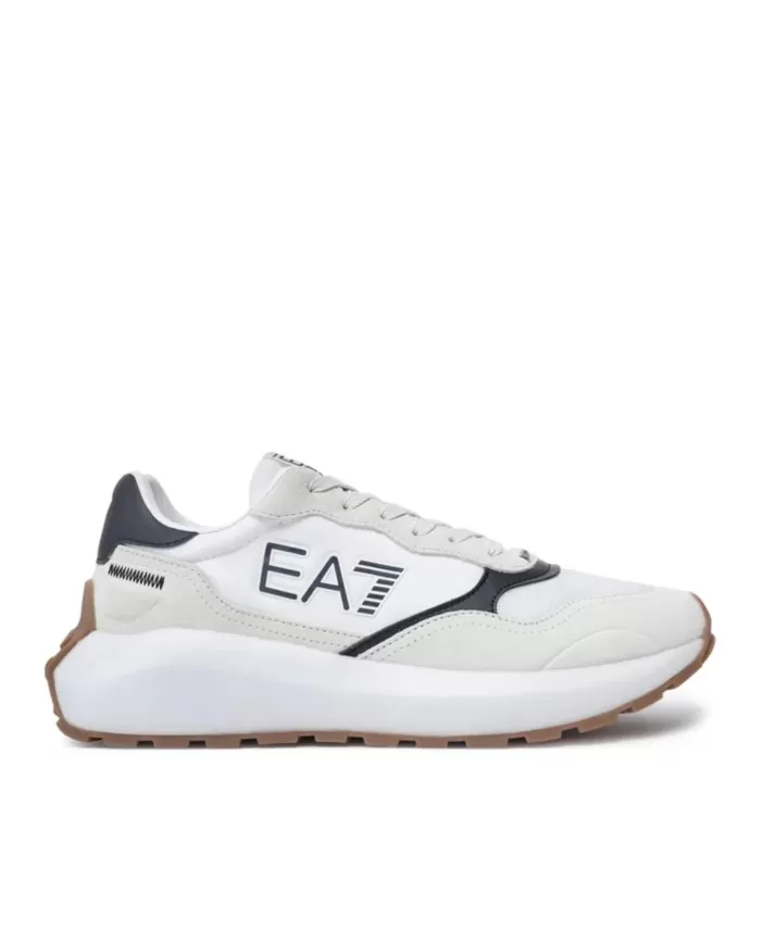 Sneakers uomo bianche/nere runner con stampa logata X8X186 XK401 | EA7 Sneakers uomo bianche/nere runner con stampa logata X8X186 XK401 | EA7
