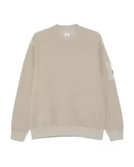 Felpa uomo sabbia con rilievi diagonali MSS285A 006614G| C.P. Company