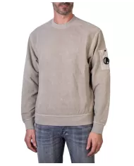 Felpa uomo sabbia con rilievi diagonali MSS285A 006614G| C.P. Company