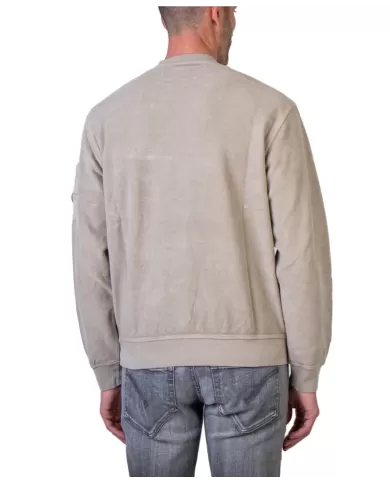 Felpa uomo sabbia con rilievi diagonali MSS285A 006614G| C.P. Company Felpa uomo sabbia con rilievi diagonali MSS285A 006614G| C.P. Company