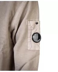 Felpa uomo sabbia con rilievi diagonali MSS285A 006614G| C.P. Company