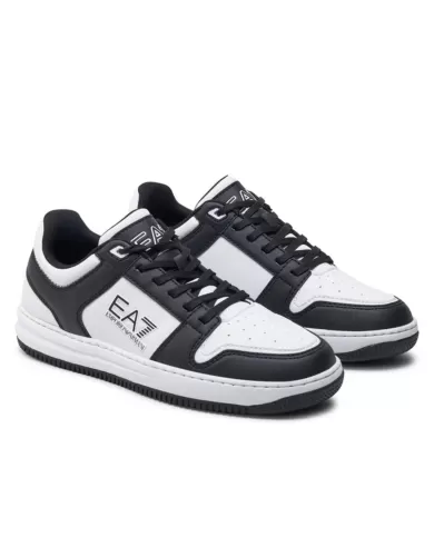 Sneakers nere e bianche uomo stile skater | EA7