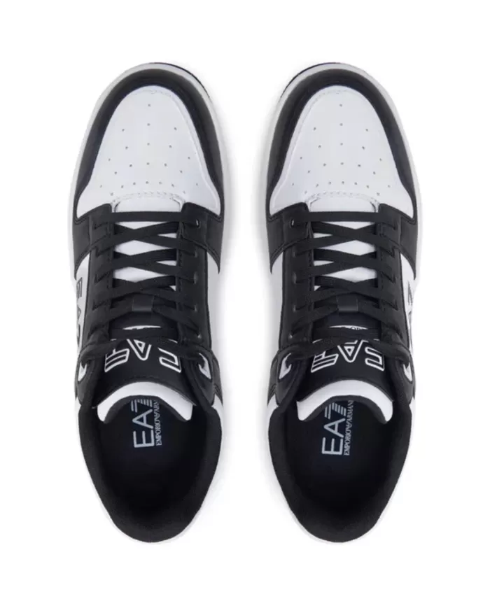 Sneakers nere e bianche uomo stile skater | EA7