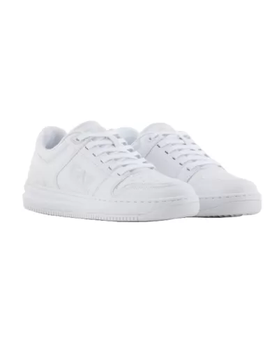 EA7 Sneakers uomo stile skater X8X189 XK404 SLASHER A-EP in PL con logo e suola con incisioni U260 full wht+antartica