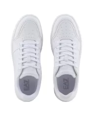 EA7 Sneakers uomo stile skater X8X189 XK404 SLASHER A-EP in PL con logo e suola con incisioni U260 full wht+antartica