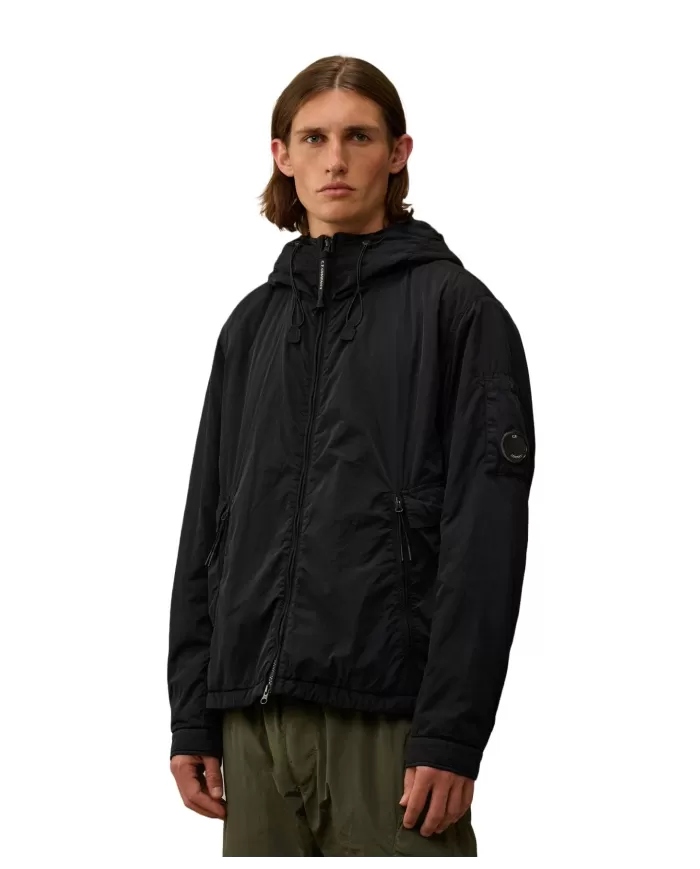 Giubbotto uomo nero con doppio cappuccio MOW130A 005904G| C.P. Company Giubbotto uomo nero con doppio cappuccio MOW130A 005904G| C.P. Company