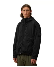 Giubbotto uomo nero con doppio cappuccio MOW130A 005904G| C.P. Company