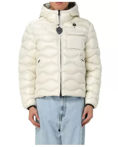 Piumino uomo bianco interno beige 24WBLUC02056 005958 BRYANT | BLAUER Piumino uomo bianco interno beige 24WBLUC02056 005958 BRYANT | BLAUER