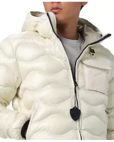 Piumino uomo bianco interno beige 24WBLUC02056 005958 BRYANT | BLAUER Piumino uomo bianco interno beige 24WBLUC02056 005958 BRYANT | BLAUER
