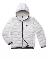 Piumino uomo bianco trapuntato a onde 24WBLUC03030 006355 WAVE| BLAUER