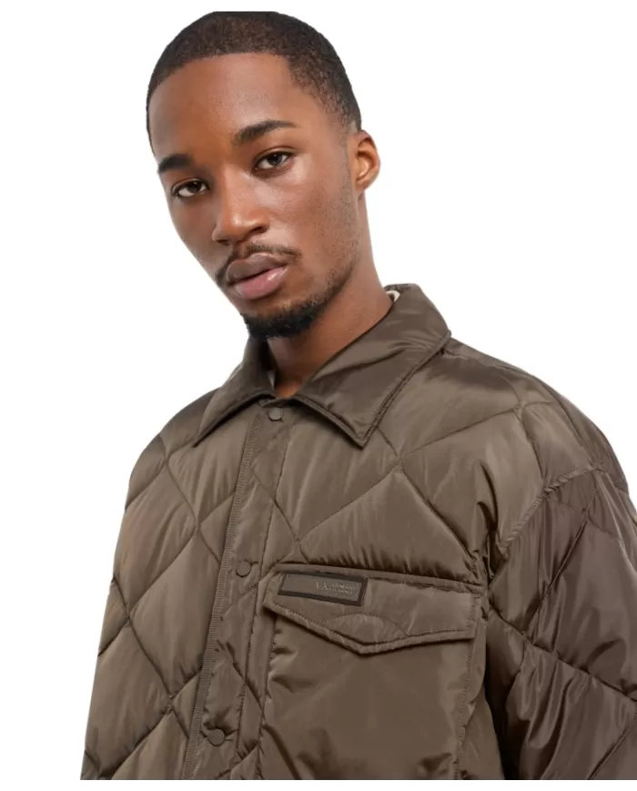 Giubbino uomo olive trapuntato con tasca 6DZB04 ZN4XZ| ARMANI EXCHANGE
