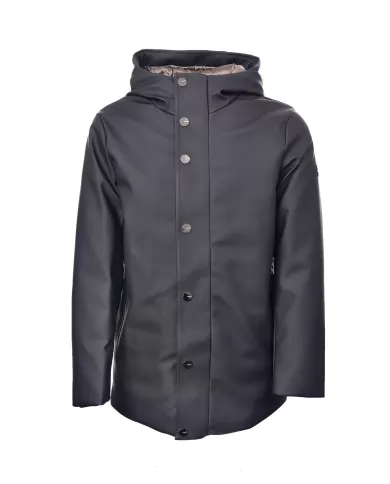 Giaccone uomo nero waterproof con cappuccio HE744016 SLEEK | HESKIMO Giaccone uomo nero waterproof con cappuccio HE744016 SLEEK | HESKIMO