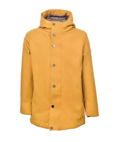 Giaccone uomo senape waterproof con cappuccio HE744016 SLEEK | HESKIMO Giaccone uomo senape waterproof con cappuccio HE744016 SLEEK | HESKIMO