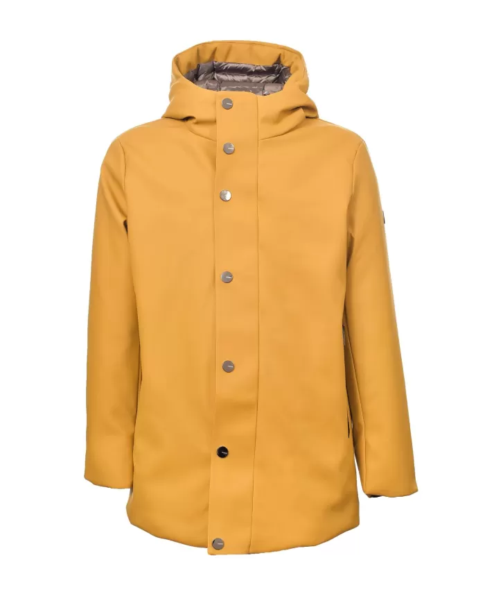 Giaccone uomo senape waterproof con cappuccio HE744016 SLEEK | HESKIMO Giaccone uomo senape waterproof con cappuccio HE744016 SLEEK | HESKIMO