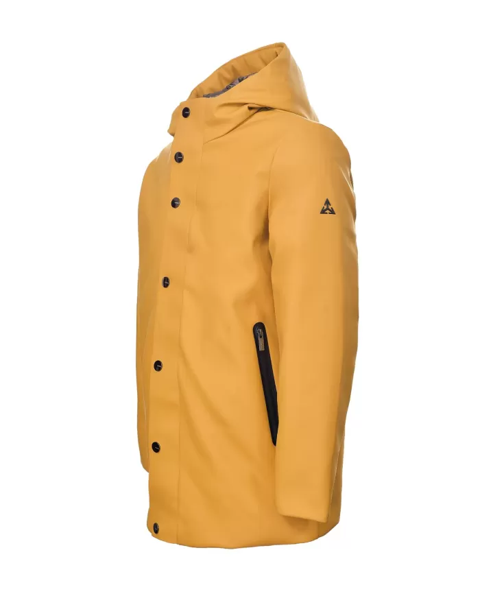 Giaccone uomo senape waterproof con cappuccio HE744016 SLEEK | HESKIMO Giaccone uomo senape waterproof con cappuccio HE744016 SLEEK | HESKIMO