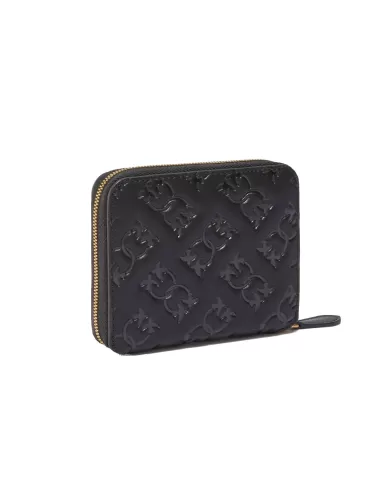 Portafoglio donna MINI nero in pelle monogram 100249 A1YB | PINKO Portafoglio donna MINI nero in pelle monogram 100249 A1YB | PINKO