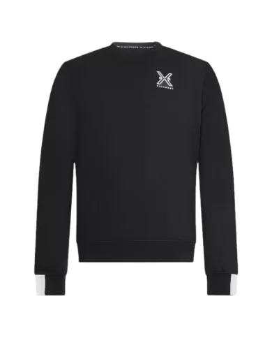 Felpa uomo nera in cotone regular UMA24002FEP8 | RICHMOND Felpa uomo nera in cotone regular UMA24002FEP8 | RICHMOND