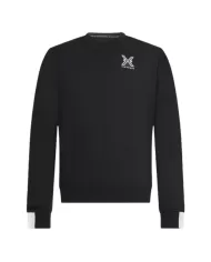 Felpa uomo nera in cotone regular UMA24002FEP8 | RICHMOND