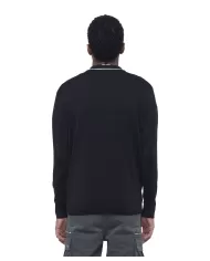 Cardigan uomo nera in lana regular UMA24064CDRI |RICHMOND