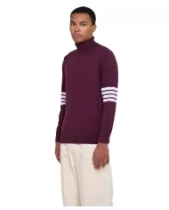 Dolcevita uomo bordeaux dettagli stripes UMA24102LUIR | RICHMOND