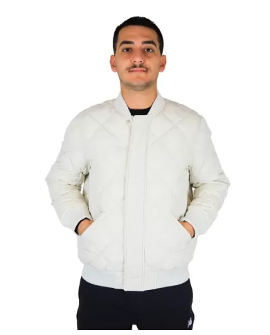 Giubbino uomo bianco bomber rendina UMA24114PIHB | RICHMOND Giubbino uomo bianco bomber rendina UMA24114PIHB | RICHMOND