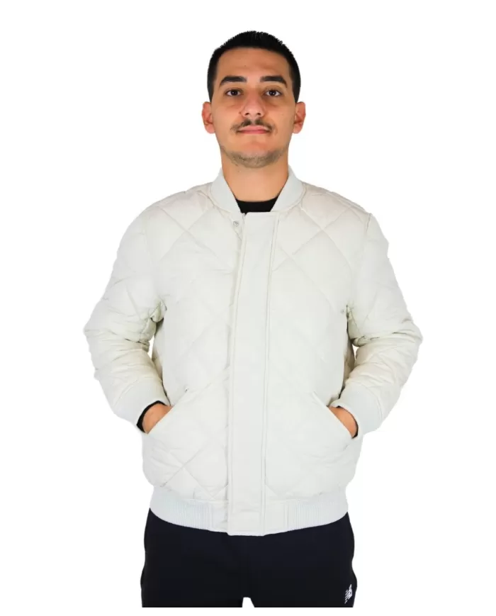 Giubbino uomo bianco bomber rendina UMA24114PIHB | RICHMOND Giubbino uomo bianco bomber rendina UMA24114PIHB | RICHMOND