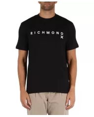 T-shirt uomo nera in cotone UMA24143TS1F |RICHMOND