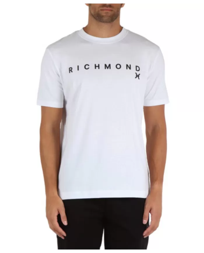 T-shirt uomo bianca in cotone reular UMA24143TS1F | RICHMOND T-shirt uomo bianca in cotone reular UMA24143TS1F | RICHMOND