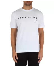T-shirt uomo bianca in cotone reular UMA24143TS1F | RICHMOND