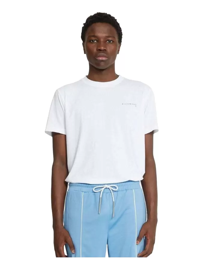 RICHMOND T-shirt Uomo UMA24144TS1F A-EP cotone regular con logo 00 WHITE RICHMOND T-shirt Uomo UMA24144TS1F A-EP cotone regular con logo 00 WHITE