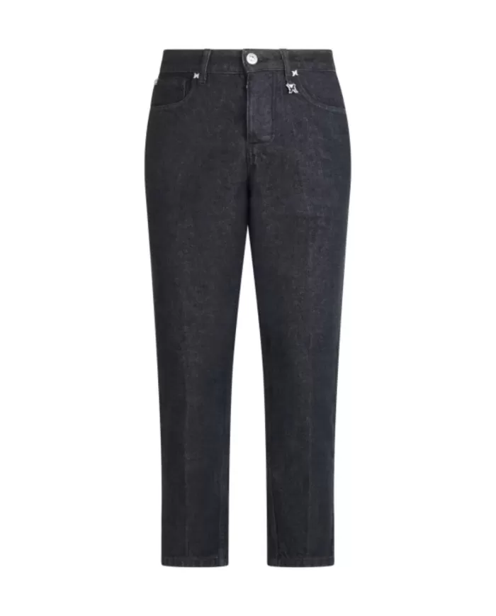 Jeans uomo nero con piega sulla gamba UMA24083JEEXG | RICHMOND Jeans uomo nero con piega sulla gamba UMA24083JEEXG | RICHMOND