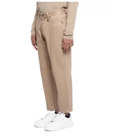 Jeans uomo beige con piega sulla gamba UMA24083JEEXG | RICHMOND Jeans uomo beige con piega sulla gamba UMA24083JEEXG | RICHMOND
