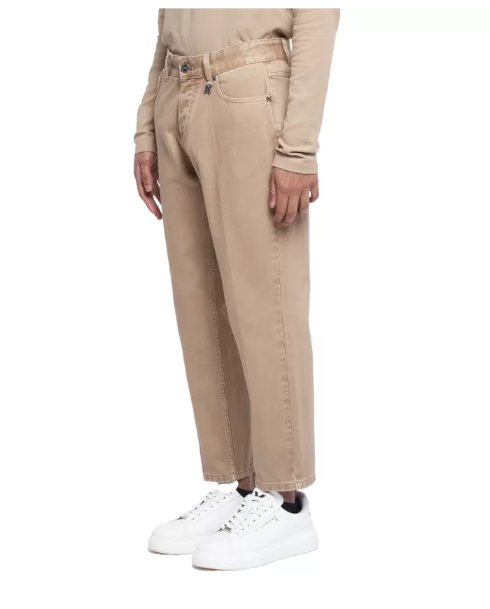 Jeans uomo beige con piega sulla gamba UMA24083JEEXG | RICHMOND Jeans uomo beige con piega sulla gamba UMA24083JEEXG | RICHMOND