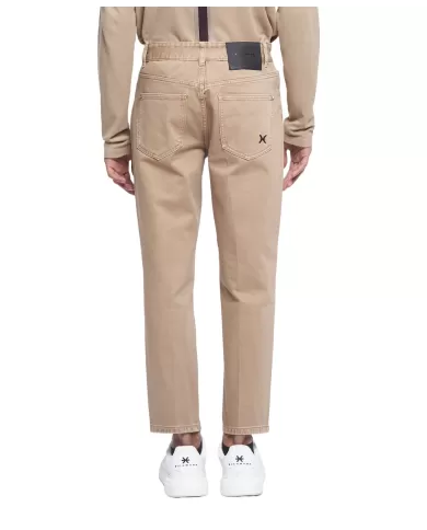 Jeans uomo beige con piega sulla gamba UMA24083JEEXG | RICHMOND Jeans uomo beige con piega sulla gamba UMA24083JEEXG | RICHMOND