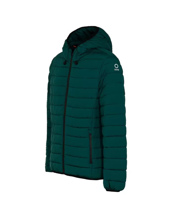 Piumino uomo verde con cappuccio GBS53004U BAPE TRAVEL |SUNS Piumino uomo verde con cappuccio GBS53004U BAPE TRAVEL |SUNS