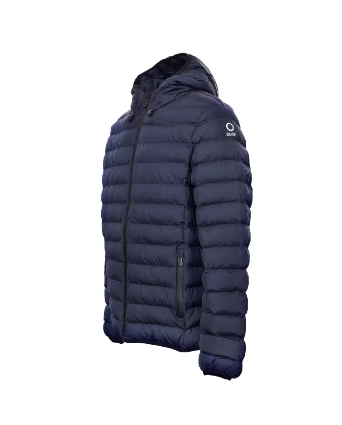 Piumino uomo dark blu con cappuccio GBS53004U BAPE TRAVEL |SUNS Piumino uomo dark blu con cappuccio GBS53004U BAPE TRAVEL |SUNS