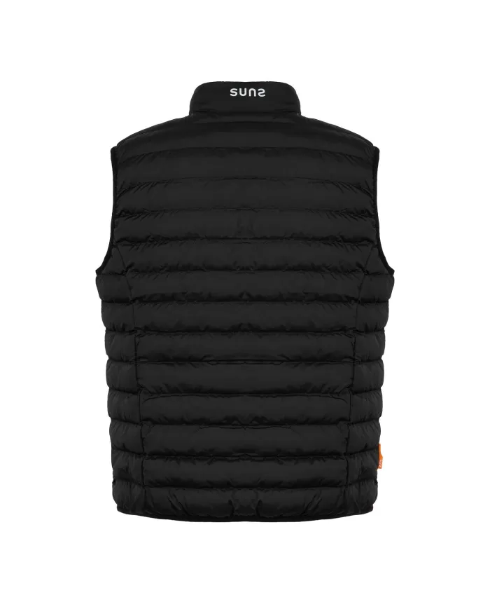 Gilet uomo nero a collo alto GBS53005U OTY TRAVEL | SUNS Gilet uomo nero a collo alto GBS53005U OTY TRAVEL | SUNS