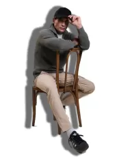 Maglione uomo verde in cotone mezzo collo con zip ALEX COT | IMPURE