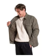 Giacca uomo green trapuntata rimovibile DEREKCNV CNVC06 | IMPURE