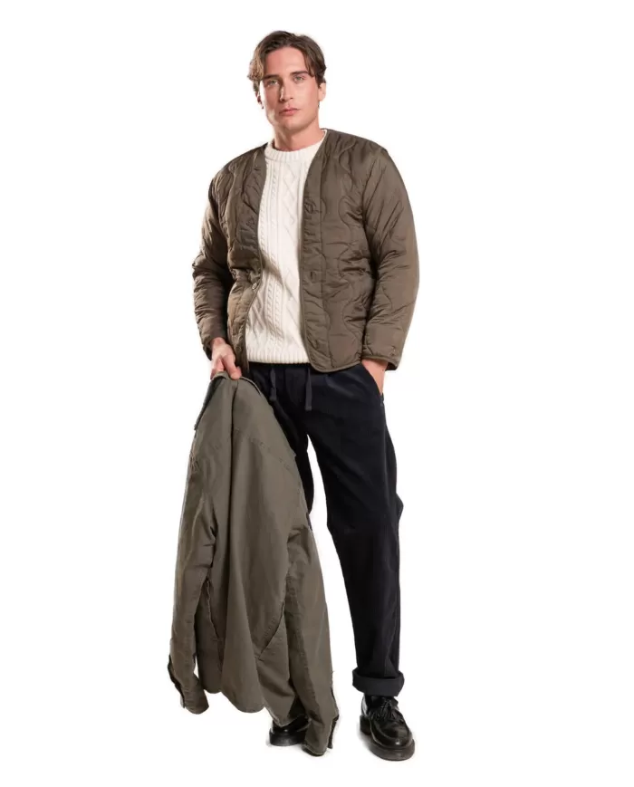 Giacca uomo green trapuntata rimovibile DEREKCNV CNVC06 | IMPURE