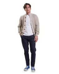 Cardigan uomo sabbia in cotone a collo alto FRANK COT |IMPURE