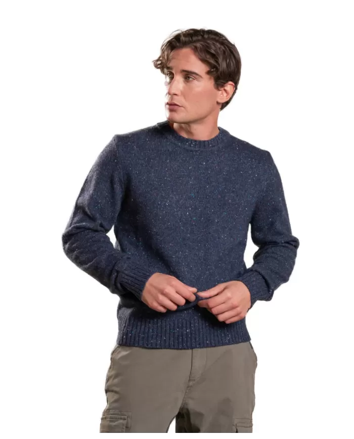 Maglia uomo blu n cotone lavorazione a costine GEORGE WN5C | IMPURE Maglia uomo blu n cotone lavorazione a costine GEORGE WN5C | IMPURE