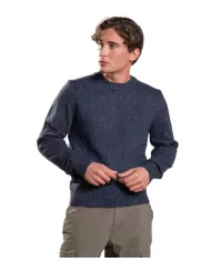 Maglia uomo blu n cotone lavorazione a costine GEORGE WN5C | IMPURE