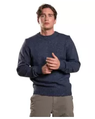 Maglia uomo blu n cotone lavorazione a costine GEORGE WN5C | IMPURE